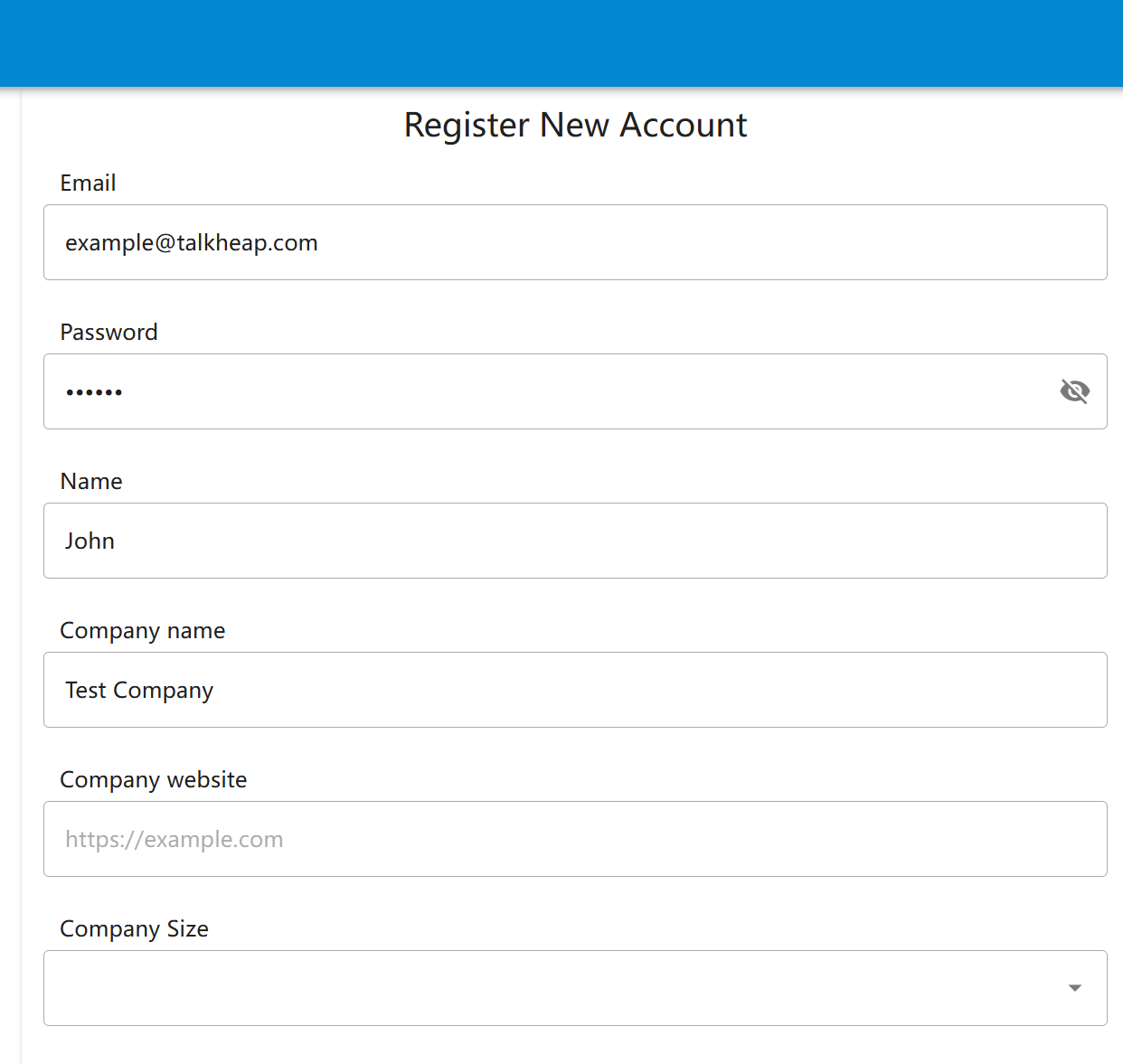 Registration completion